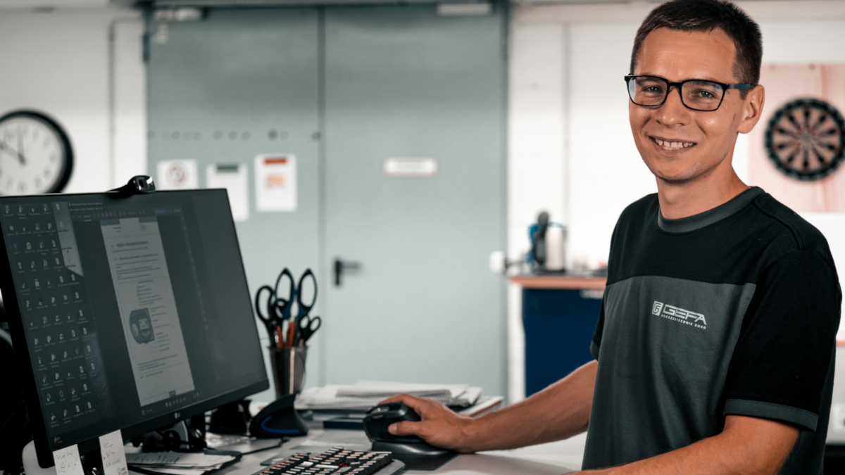 Mitarbeiter am Arbeitsplatz