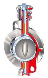 Double eccentric high-performance valve for hydrogen