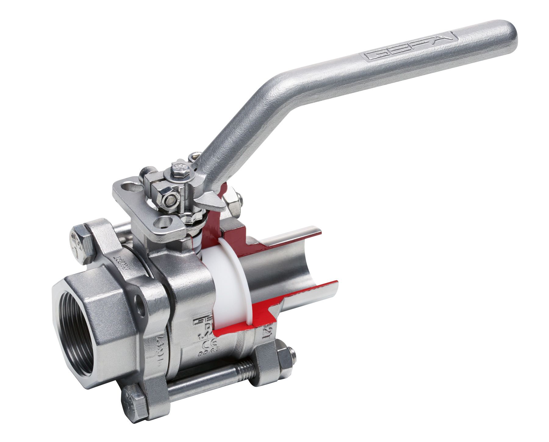 3-piece Ball Valve DG5 with almost no cavities